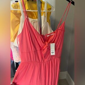 Coral Pink Sleeveless Dress